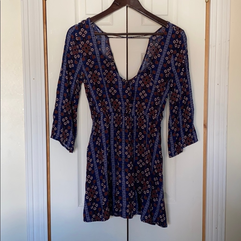 Low back cutout floral dress (with pockets!)